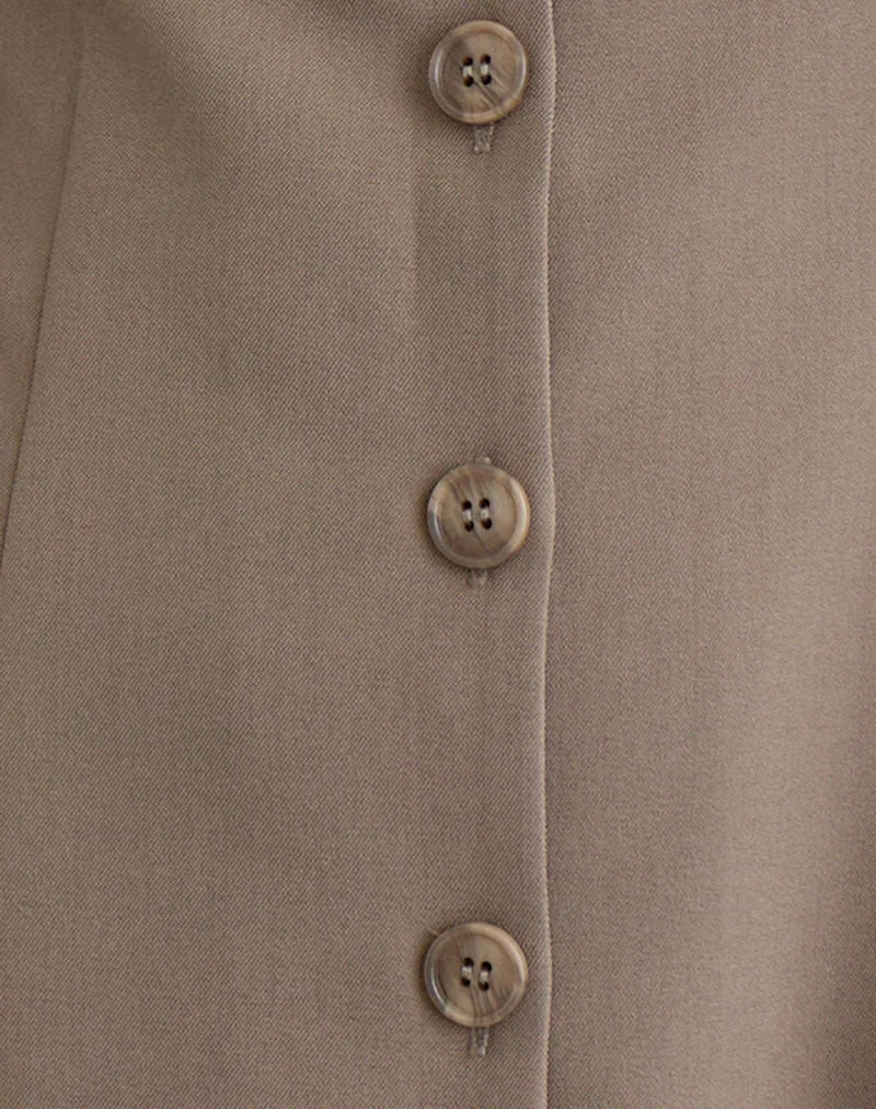 Mirina Minikleid in Tailoring Taupe