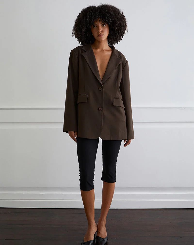 Maiwa Texturierter Tailoring-Blazer in Braun