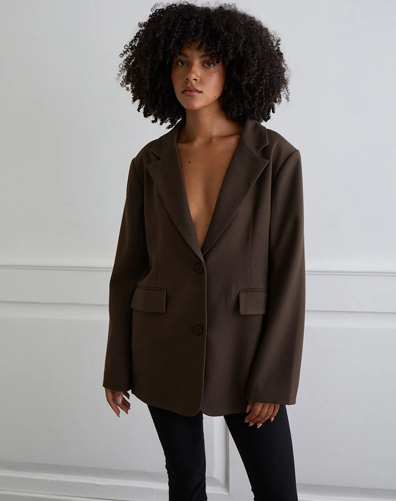 Maiwa Texturierter Tailoring-Blazer in Braun