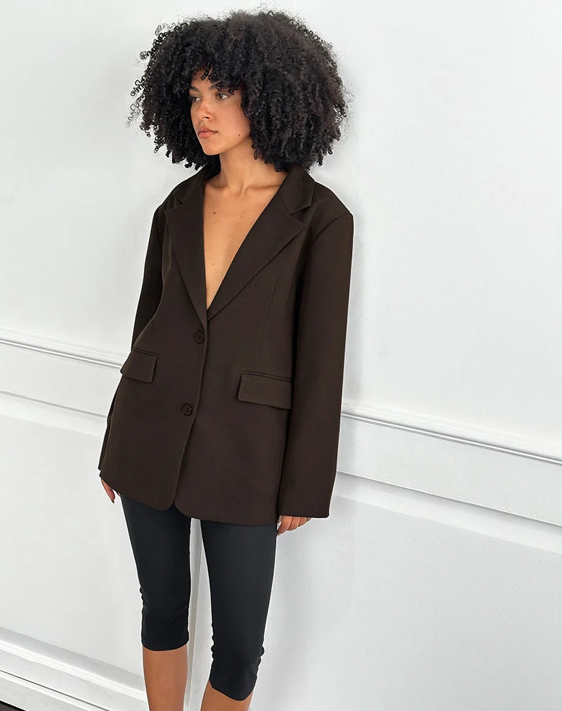 Maiwa Texturierter Tailoring-Blazer in Braun