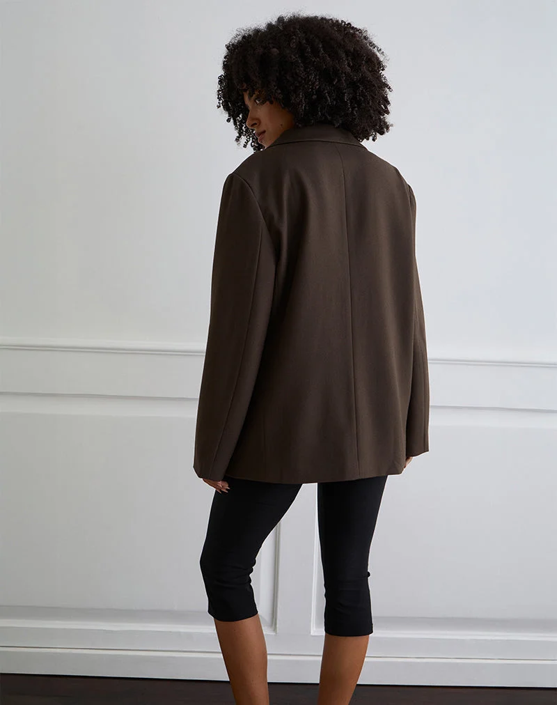 Maiwa Texturierter Tailoring-Blazer in Braun
