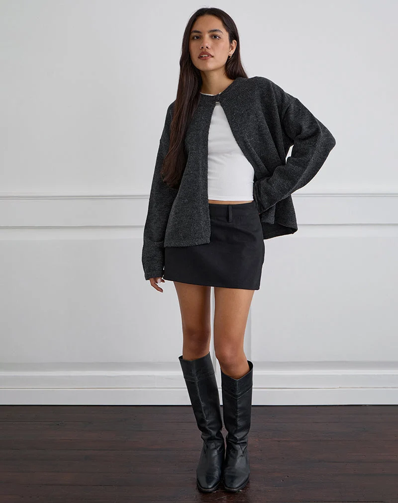 Carlin Minirock aus Twill Schwarz