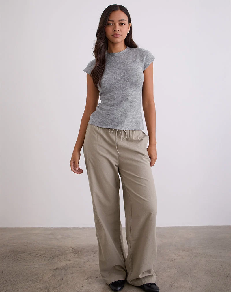 Wasic Hose mit weitem Bein in Biscotti
