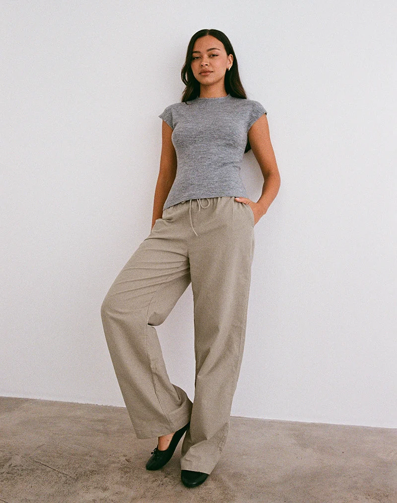 Wasic Hose mit weitem Bein in Biscotti