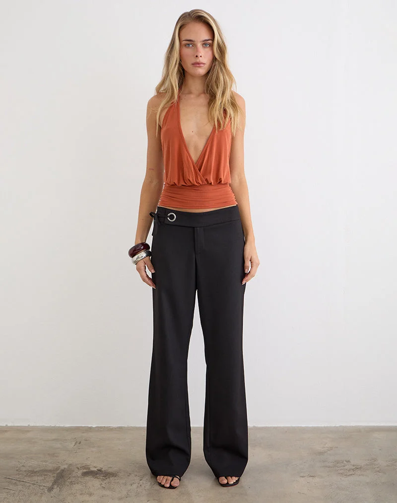 Tova Tie Tailoring Hose in Schwarz