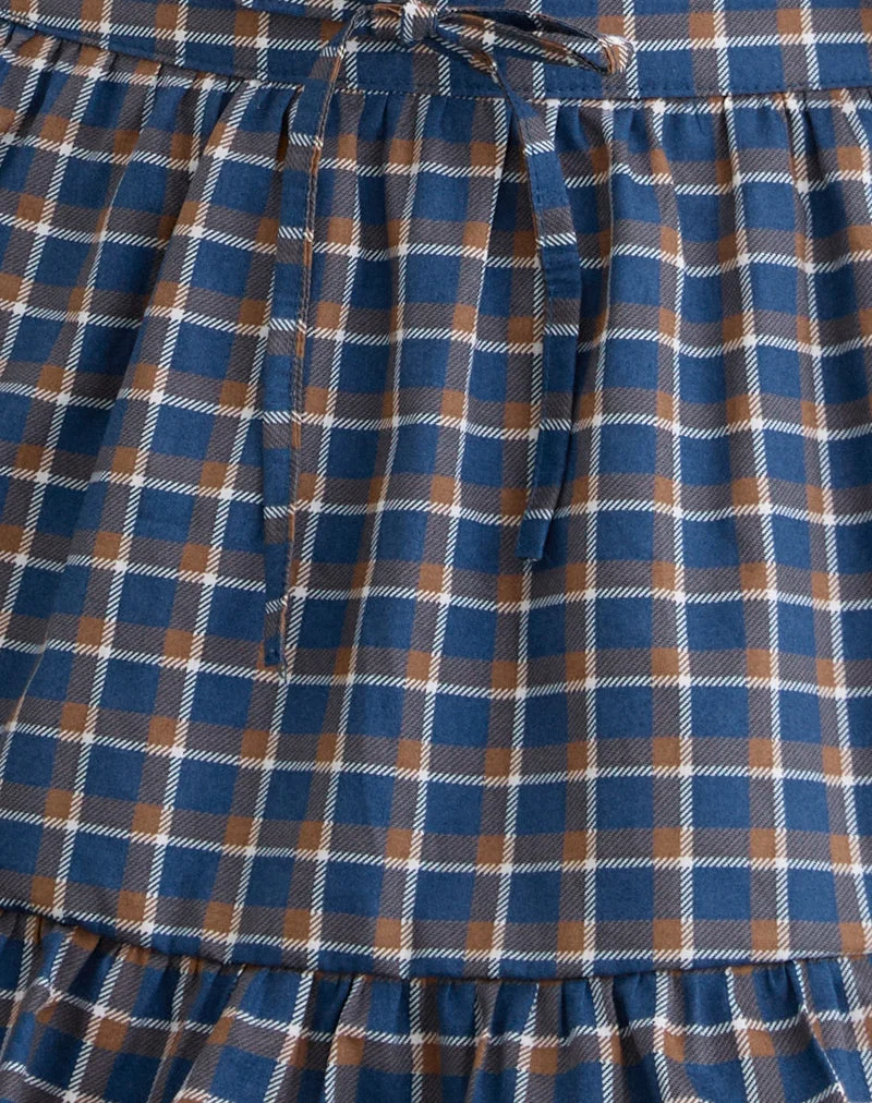 Yasumi Minirock in Medium Tartan Blau