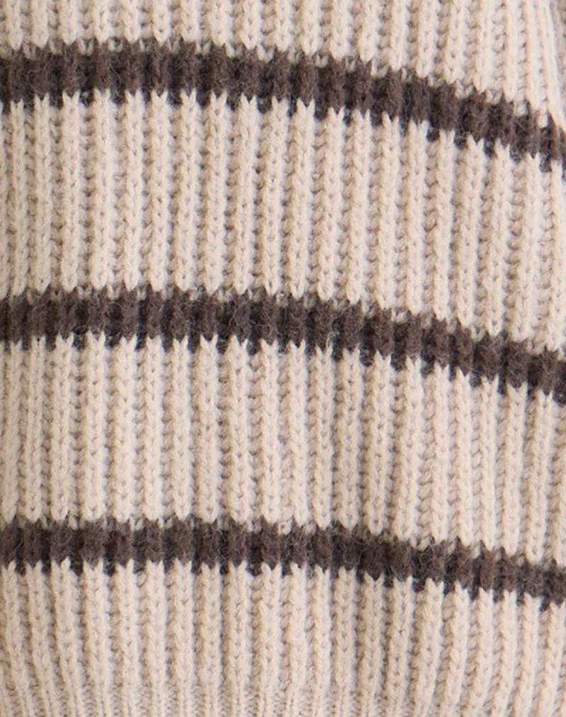 Namirta Pullover in Mono Stripe Hafer
