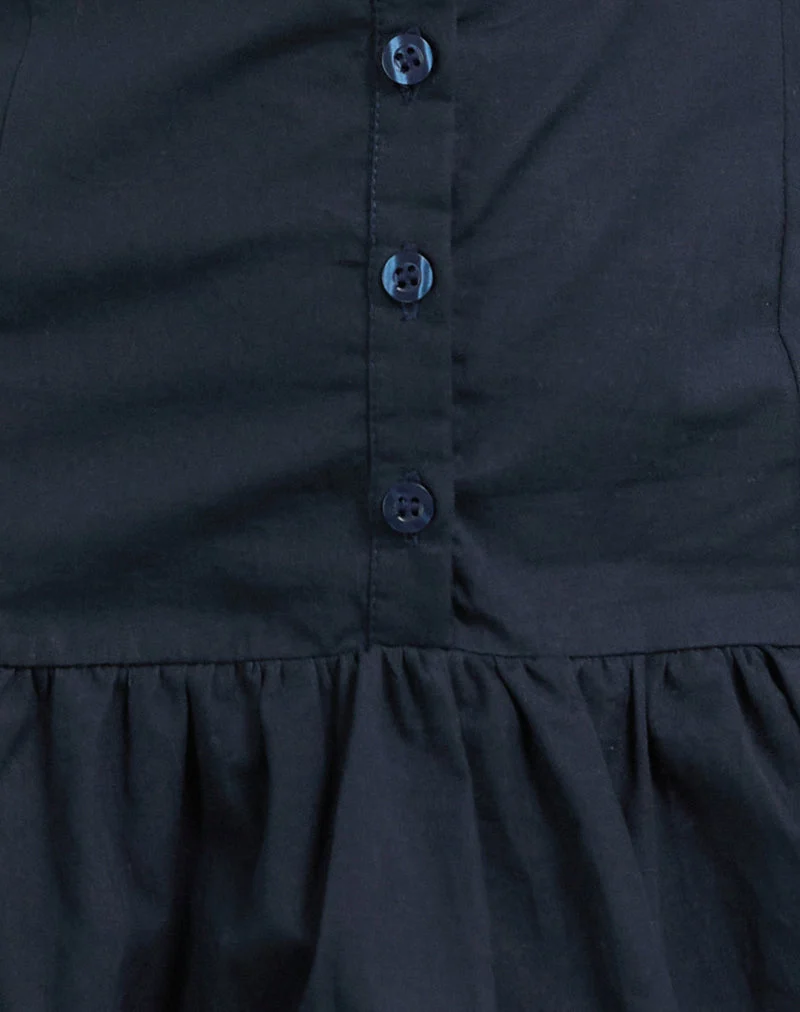 Juun Puffball-Minikleid in Dunkelmarine