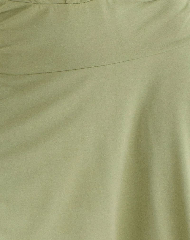 Saira Neckholder-Minikleid in Salbei