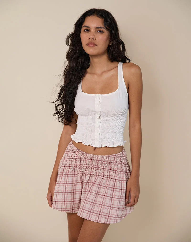 Nelesi Minirock in Basic Schottenkaro Rosa