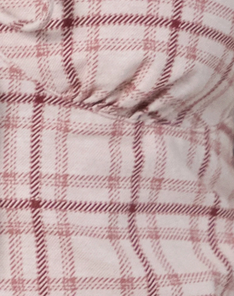 Asatari Minikleid in Basic Tartan Rosa