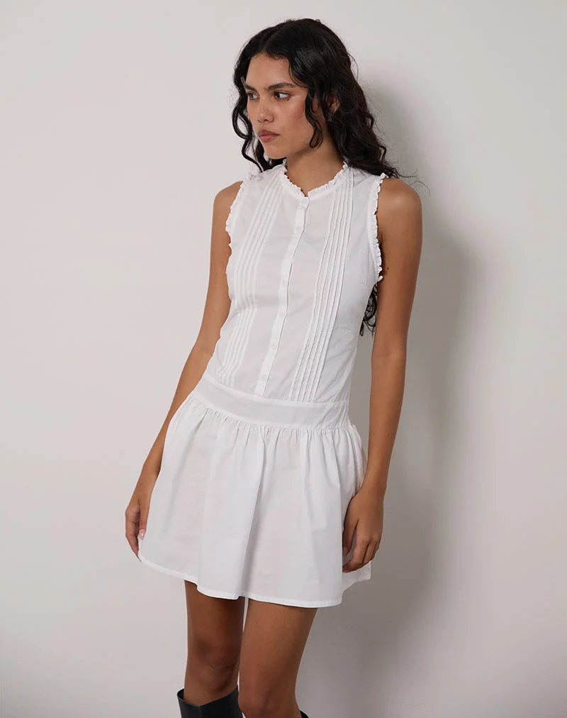 Dayara Minikleid aus Popeline Weiß