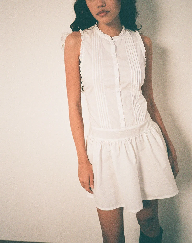 Dayara Minikleid aus Popeline Weiß