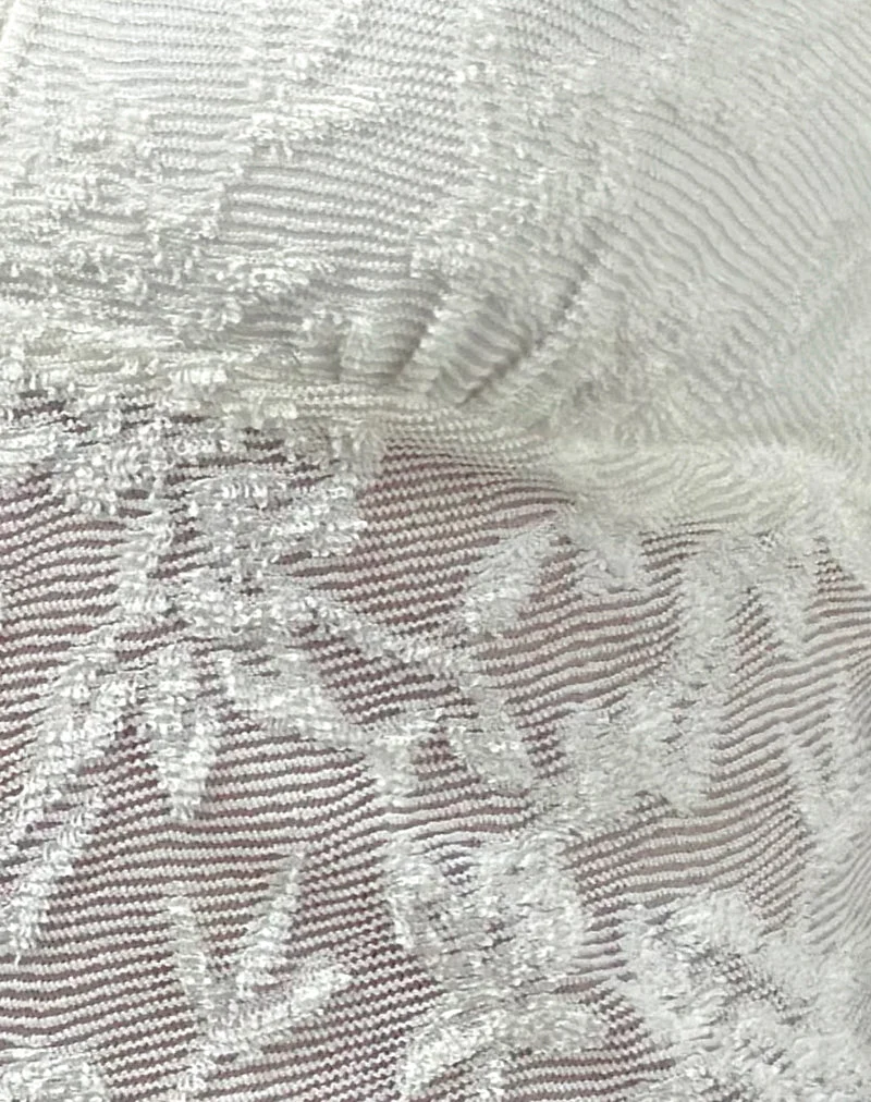 Cosimo Neckholder-Top aus Jacquard-Strick Elfenbein