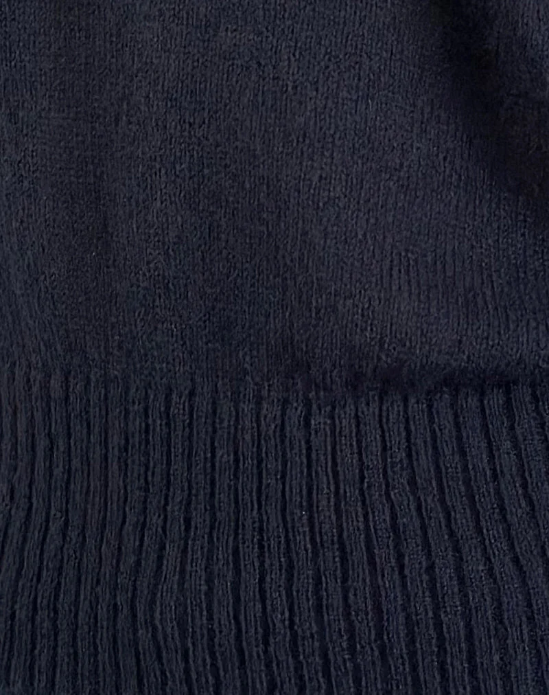 Suena Asymmetrischer Pullover in Marineblau