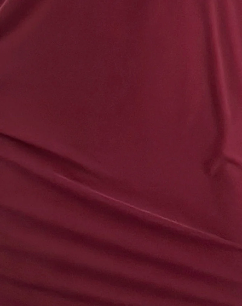 Shelisa Schlabber-Minikleid in Tiefrot