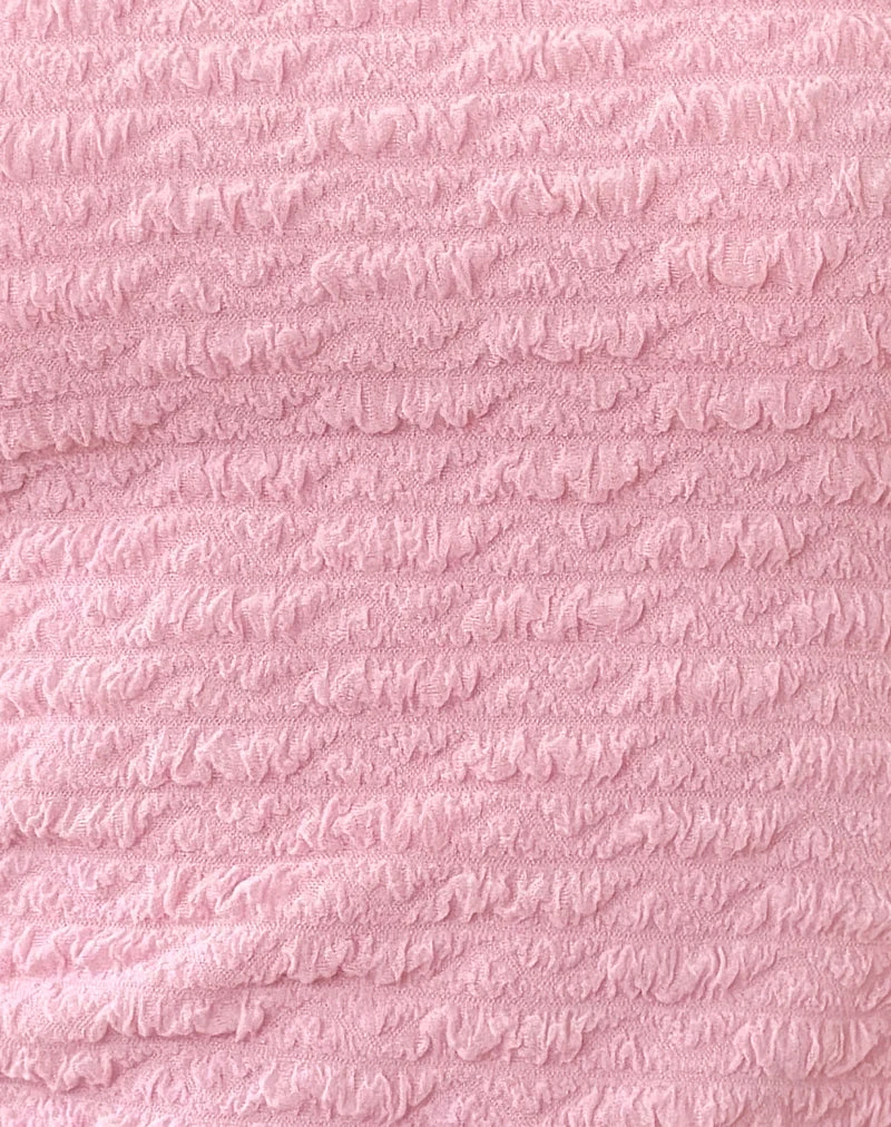 Kalisa Schleifentop in strukturiertem Rosa