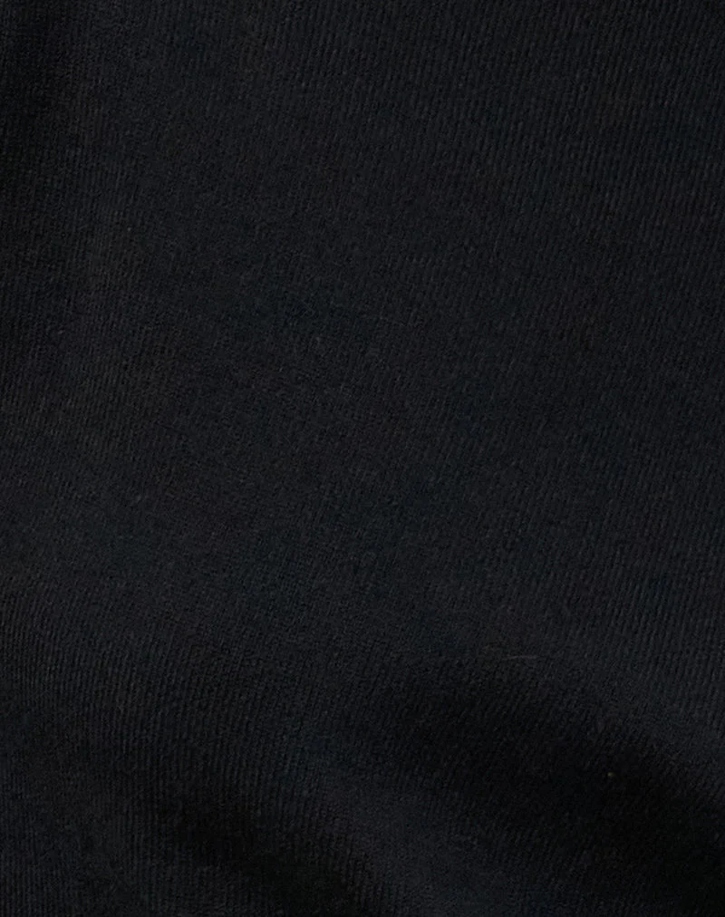 Jalira Asymmetrischer Cinch-Pullover in Schwarz