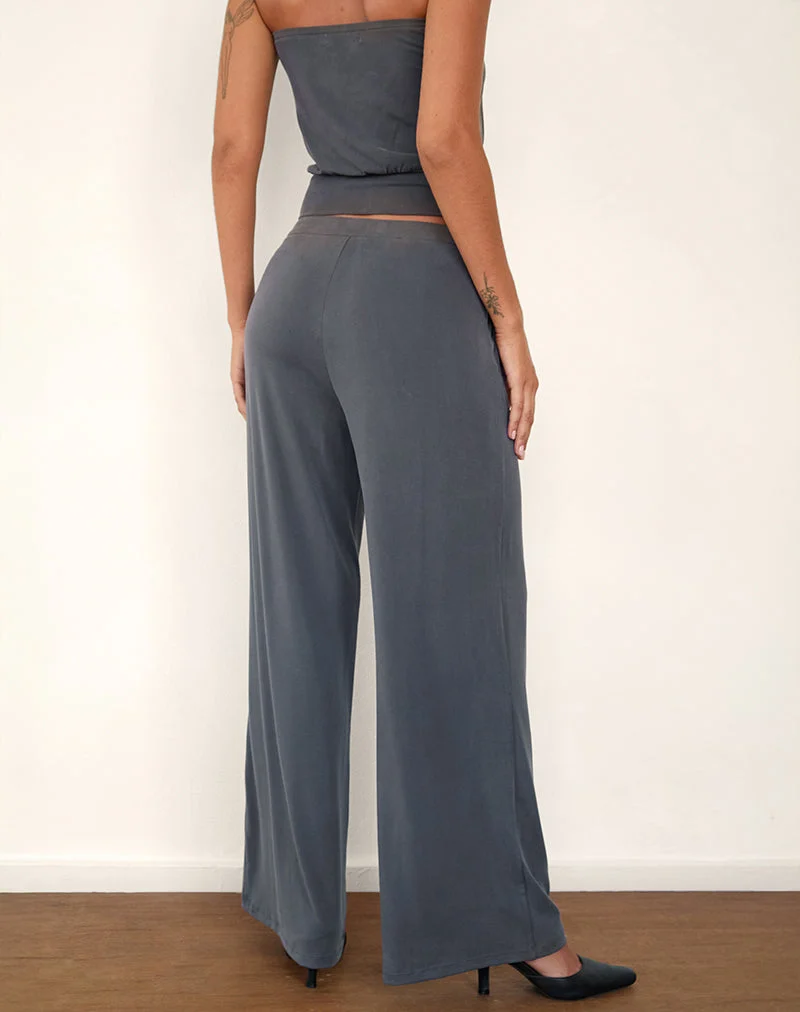 Baku Hose mit weitem Bein in Dunkelgrau