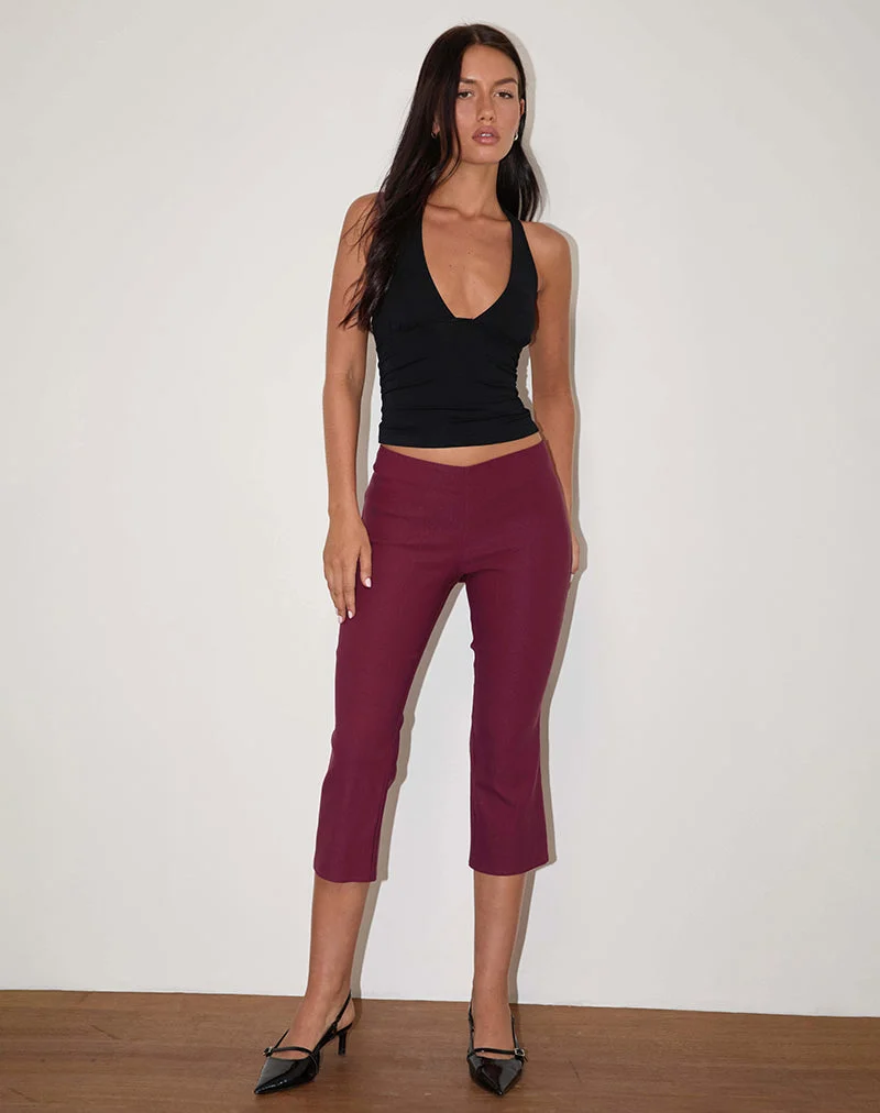 Kila Capri-Hose in Tailoring Burgundy