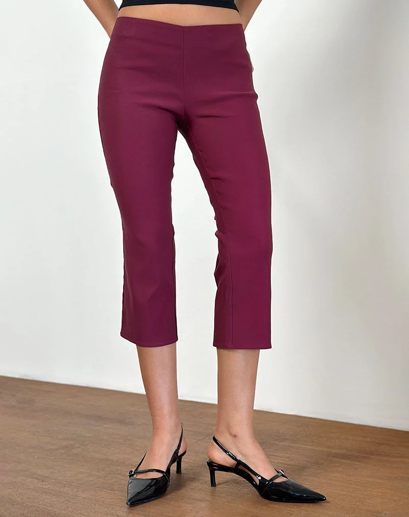 Kila Capri-Hose in Tailoring Burgundy
