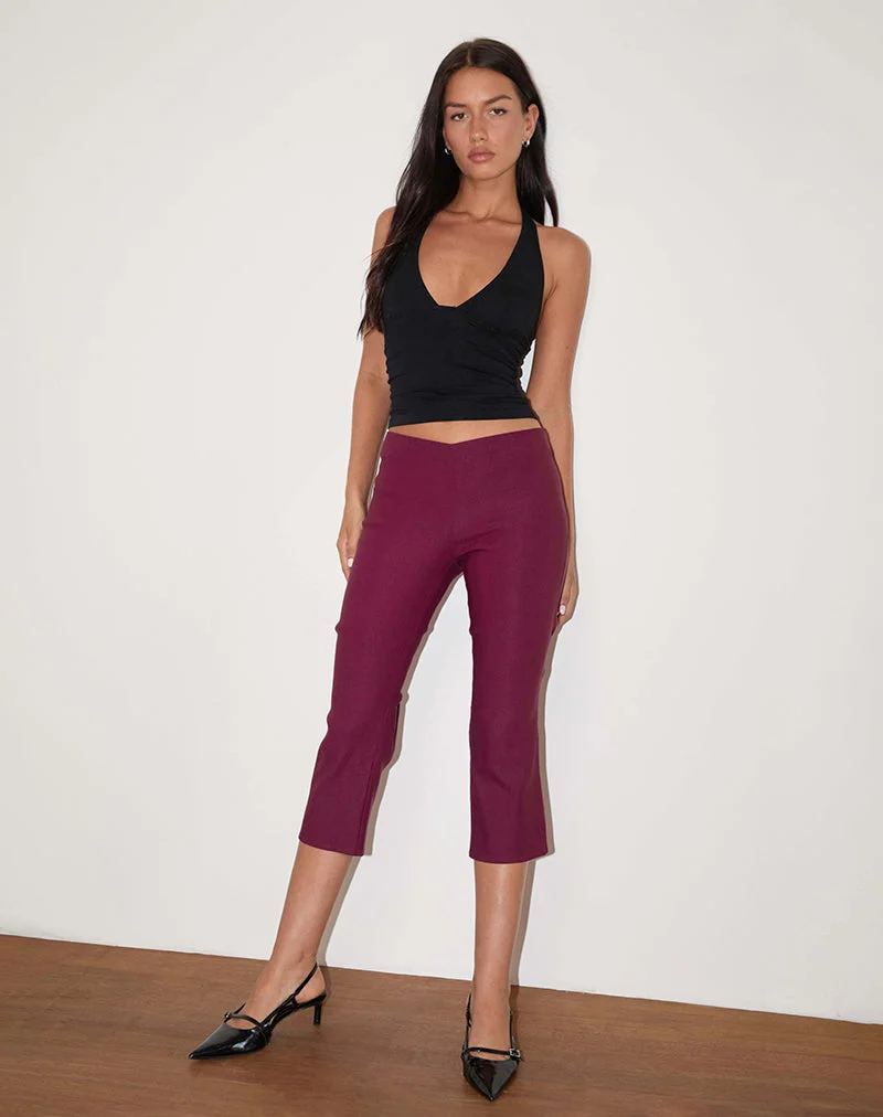 Kila Capri-Hose in Tailoring Burgundy