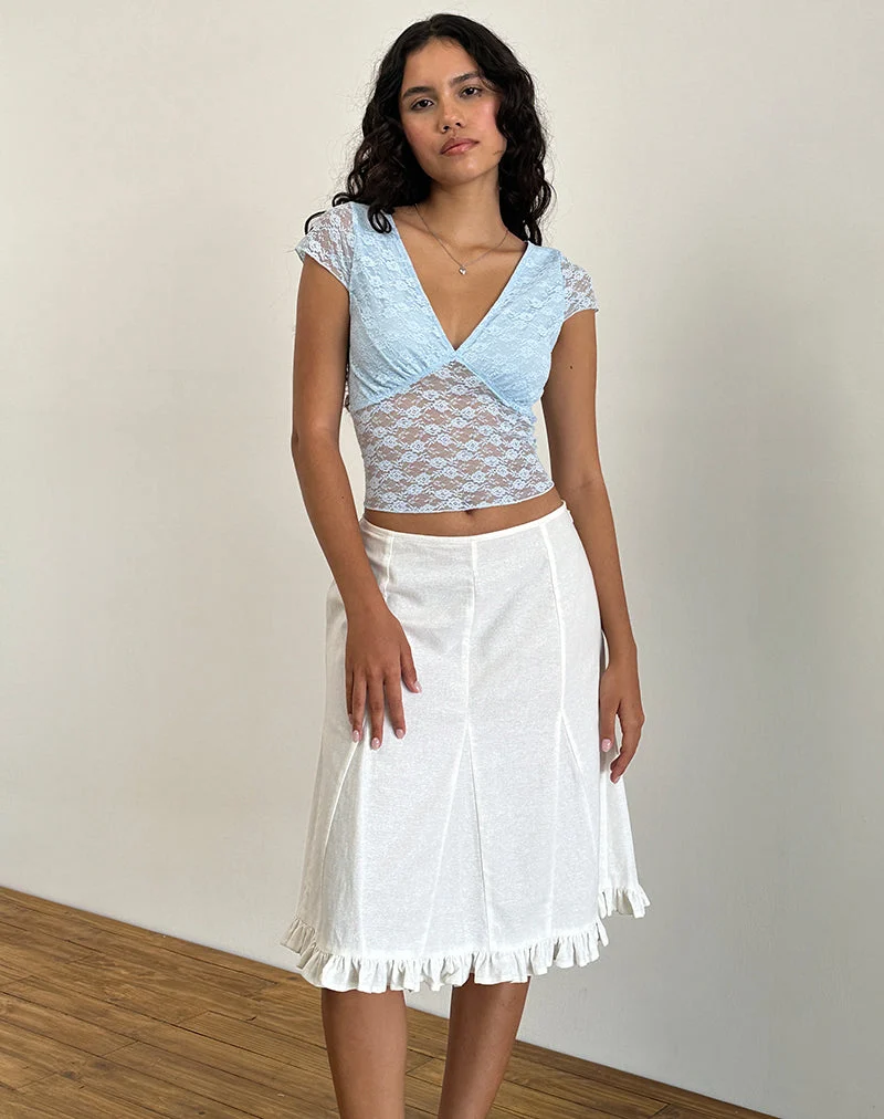 Livra Top aus Kleespitze Blau