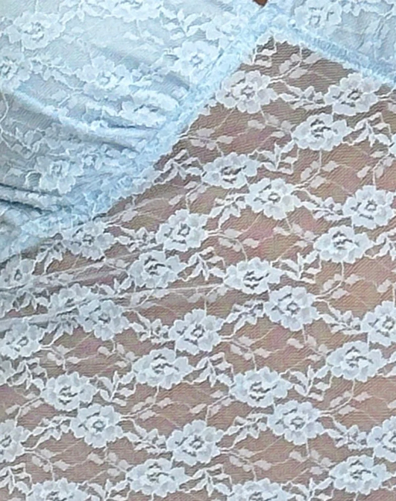 Livra Top aus Kleespitze Blau