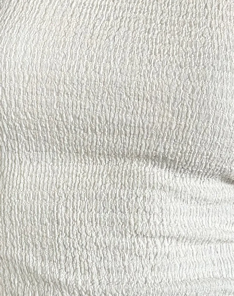 Mohala Oberteil in Crinkle Elfenbein