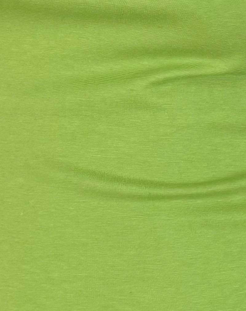 Solani Top in Wasabi mit schwarzer Bindung