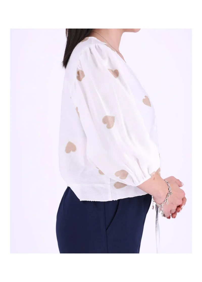 Splash of Color Damen Shirt kurz Raffung