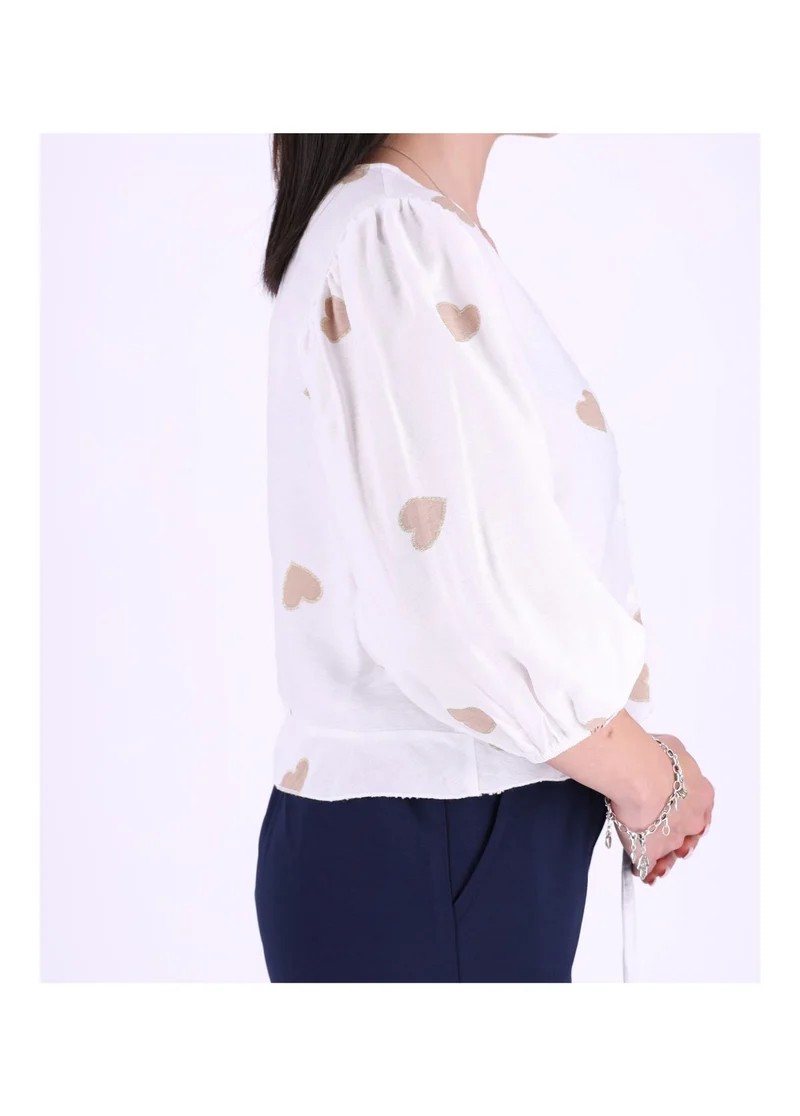 Splash of Color Damen Shirt kurz Raffung
