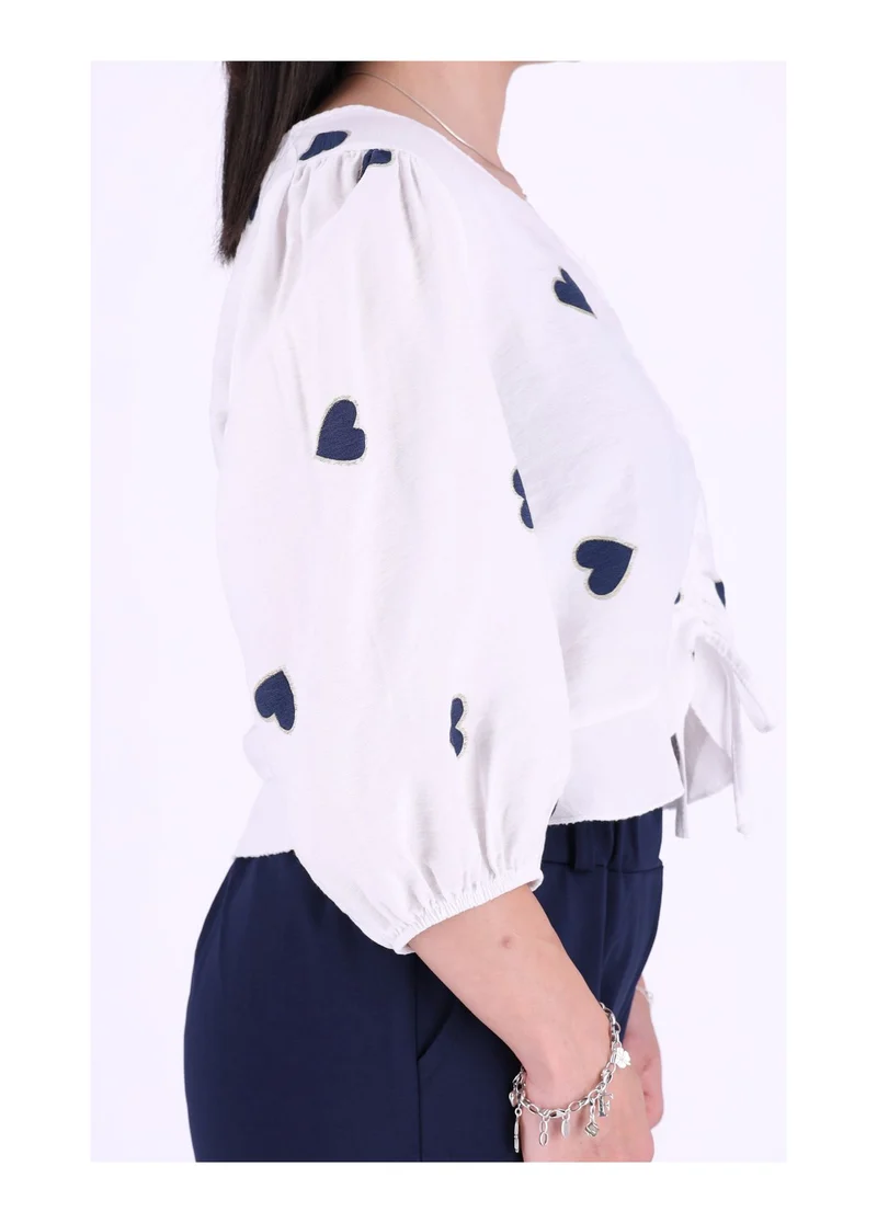 Splash of Color Damen Shirt kurz Raffung