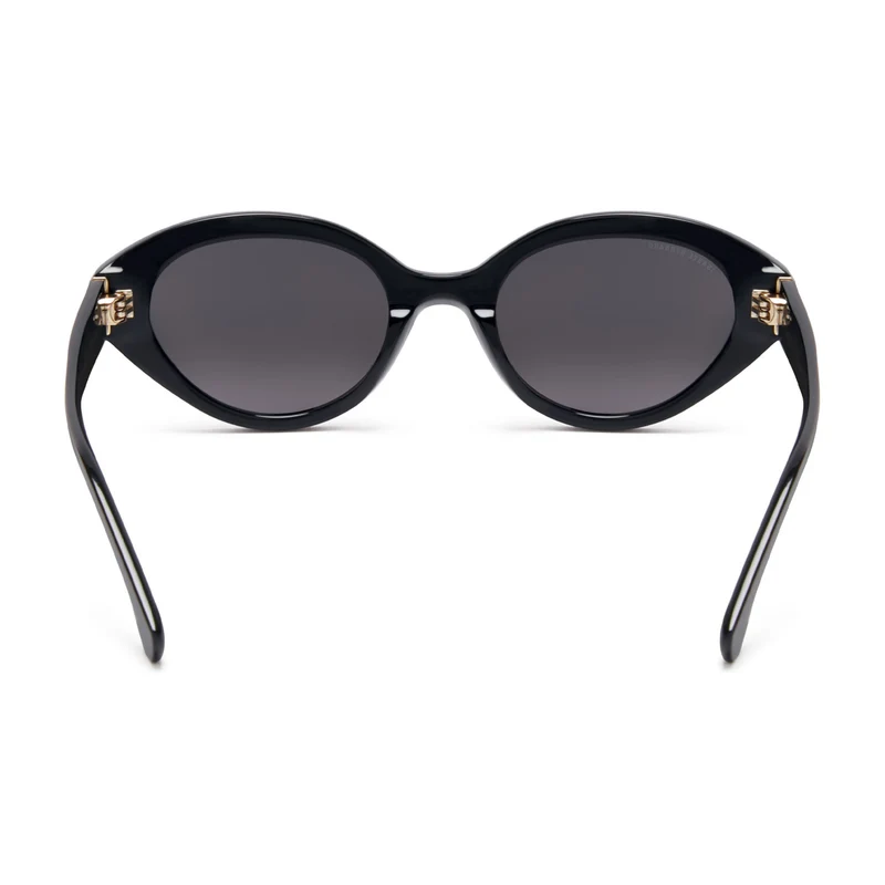 Isabel Bernard La Villette Rosaire Schwarz Oval Sonnenbrille IB400002-01-01