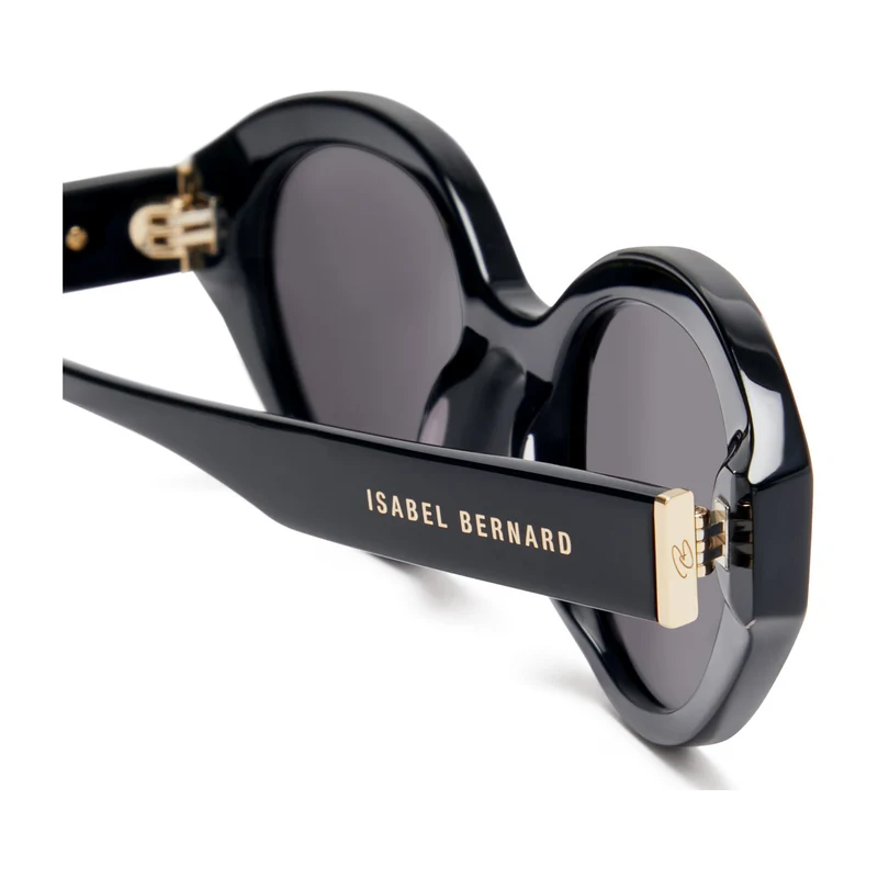 Isabel Bernard La Villette Rosaire Schwarz Oval Sonnenbrille IB400002-01-01