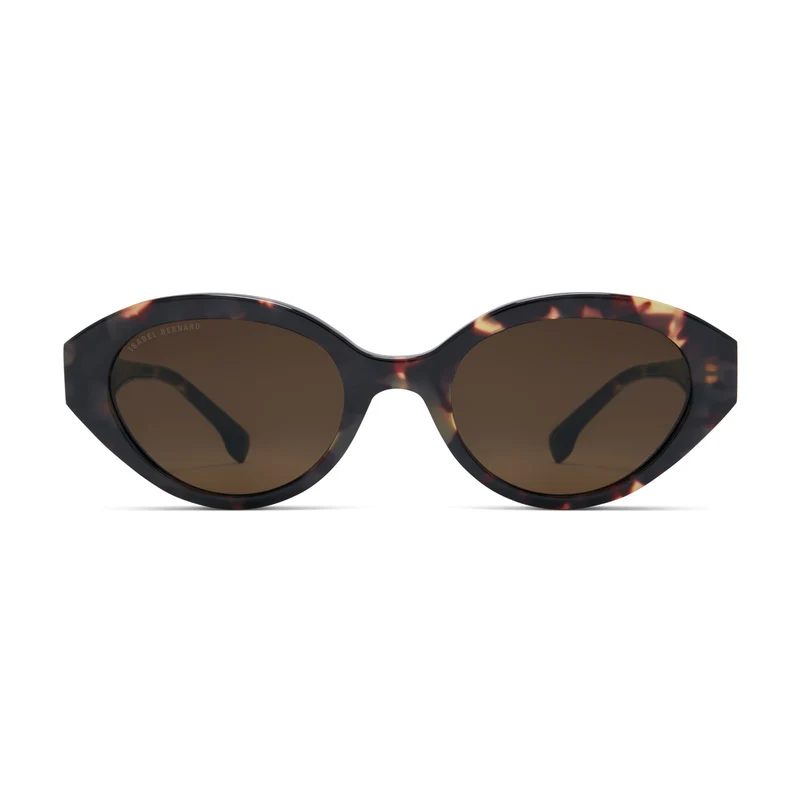 Isabel Bernard La Villette Rosaire Braun Tortoise Oval Sonnenbrille IB400002-04-14
