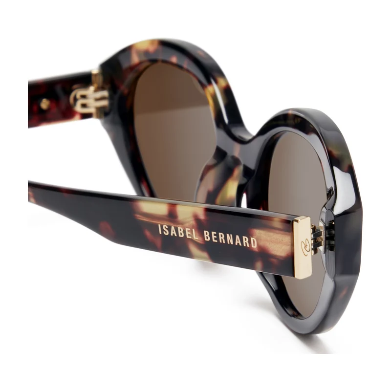 Isabel Bernard La Villette Rosaire Braun Tortoise Oval Sonnenbrille IB400002-04-14