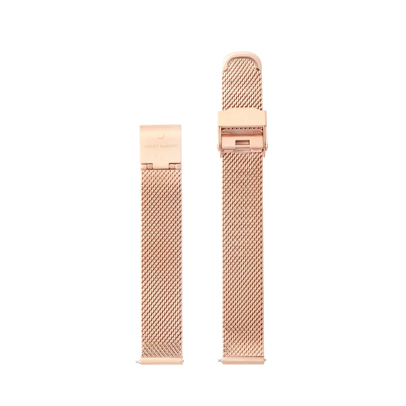 Violet Hamden Sunrise Roségoldfarbenes Mesh-Armband (14 mm) VH43008