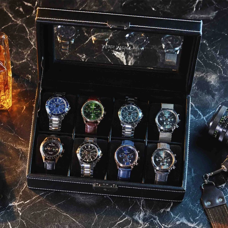 Mats Meier Mont Fort herren Uhrenbox Schwarz MM-Watchbox-1904