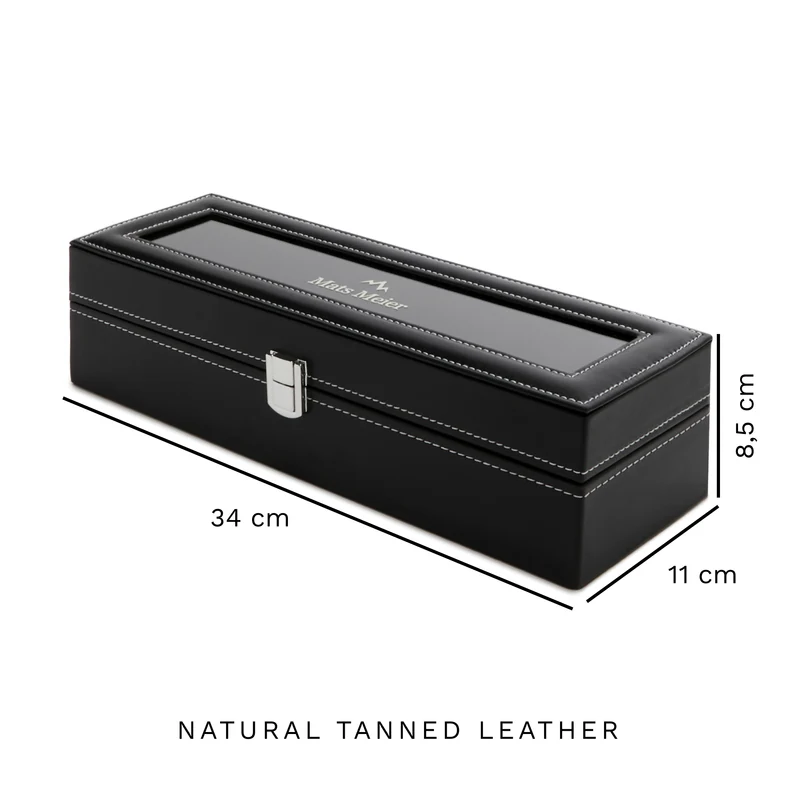 Mats Meier Mont Fort herren Uhrenbox Schwarz MM-Watchbox-1915
