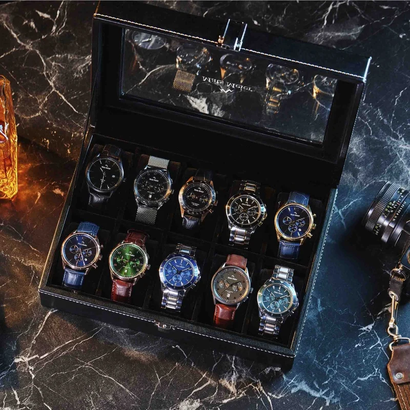 Mats Meier Mont Fort herren Uhrenbox Schwarz MM-Watchbox-1916