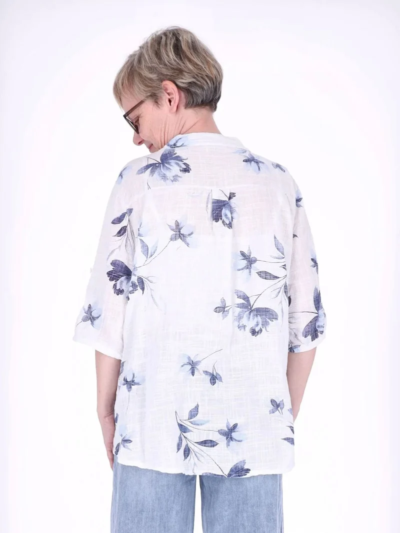 Blusenshirt Damen Splash of Color Rosen