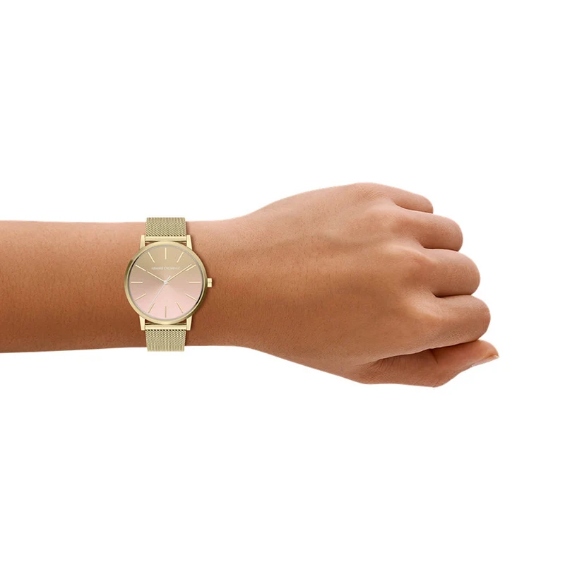 Armani Exchange Round Pink Dial Watch AX5619