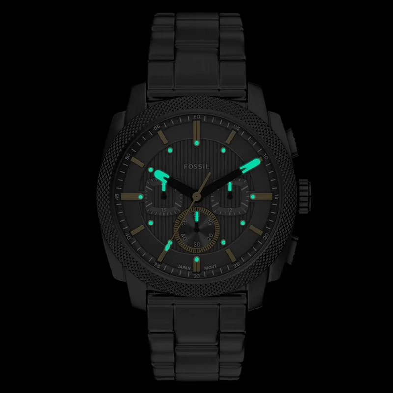 Fossil Machine Round Grey Dial Watch FS6160
