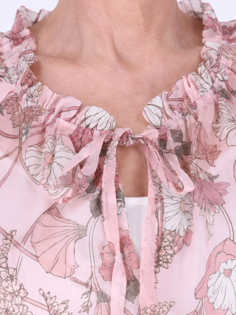 Carmen Blusenshirt Damen AOP Blumen