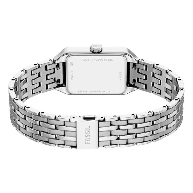 Fossil Raquel Rectangular White Dial Watch ES5469