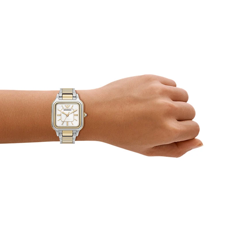 Emporio Armani Square White Dial Watch AR11745