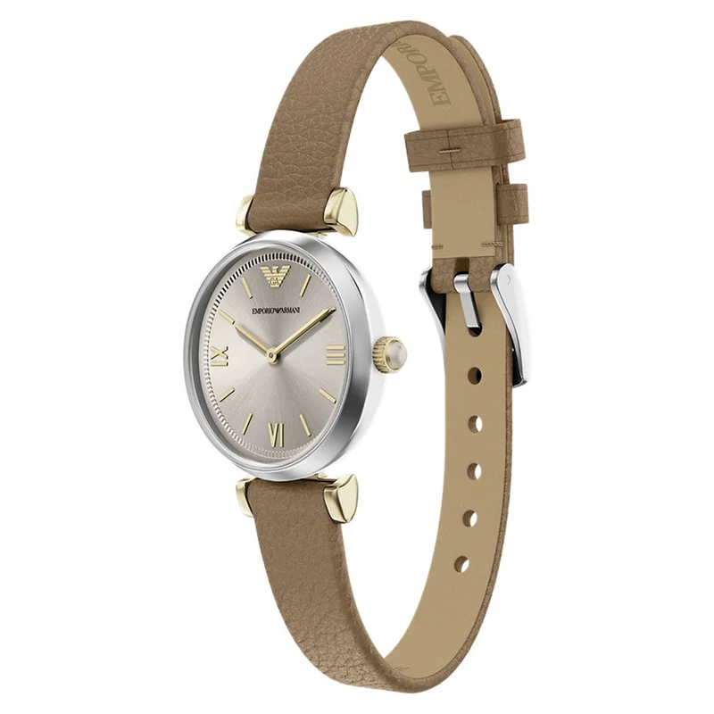 Emporio Armani Round Gold Dial Watch AR11770