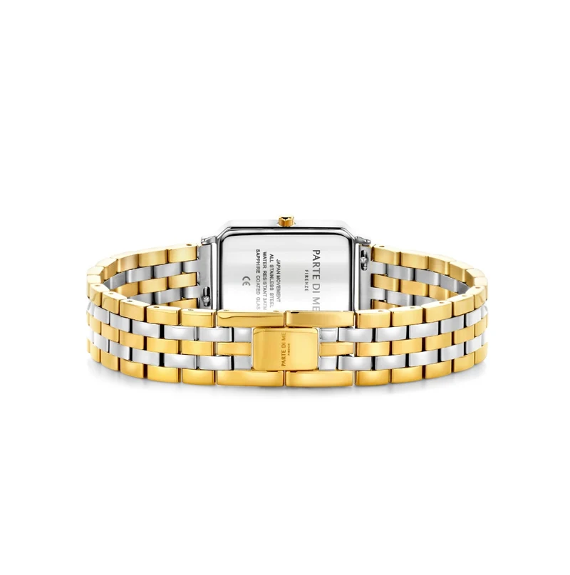 Parte di Me Orologio rectangular ladies watch gold coloured and silver PDM09022