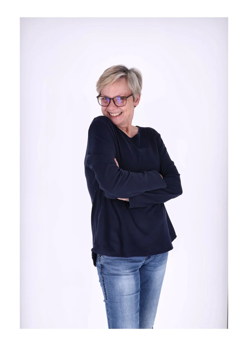 Splash of Color Damen Shirt Veloursoptik